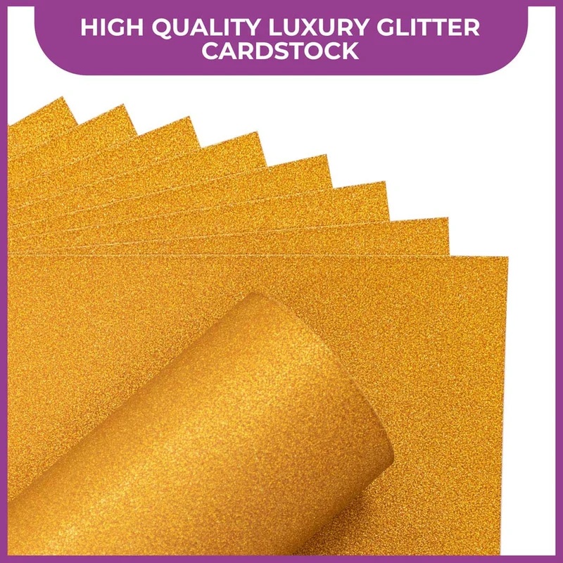 Crafter's Companion - A4 Glitter Card - 250gsm 10 Sheets - Copper