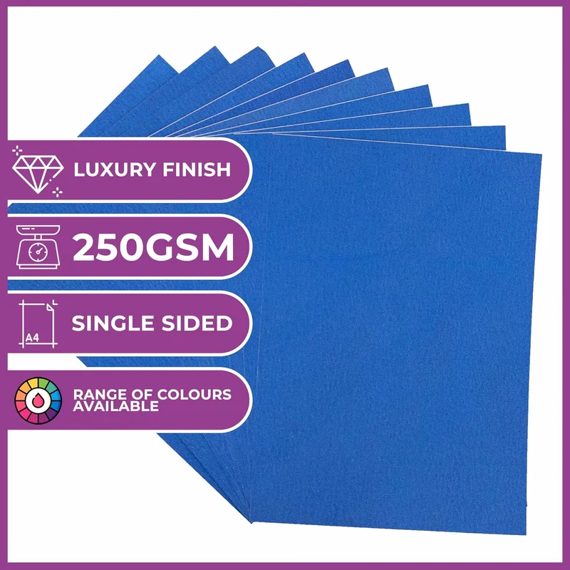 Crafter's Companion - A4 Glitter Card - 250gsm 10 Sheets - Royal Blue