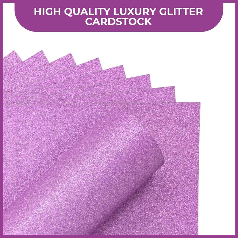 Crafter's Companion - A4 Glitter Card - 250gsm 10 Sheets - Liac