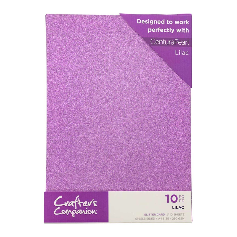 Crafter's Companion - A4 Glitter Card - 250gsm 10 Sheets - Liac