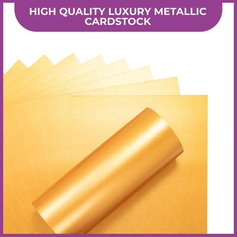 Crafter's Companion - Centura Pearl Effect - A4 Card 300gsm 10 Sheets - Rose Gold