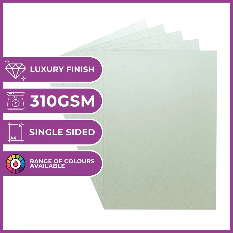 Crafter's Companion - Centura Pearl Effect - A4 Card 300gsm 10 Sheets - Silver