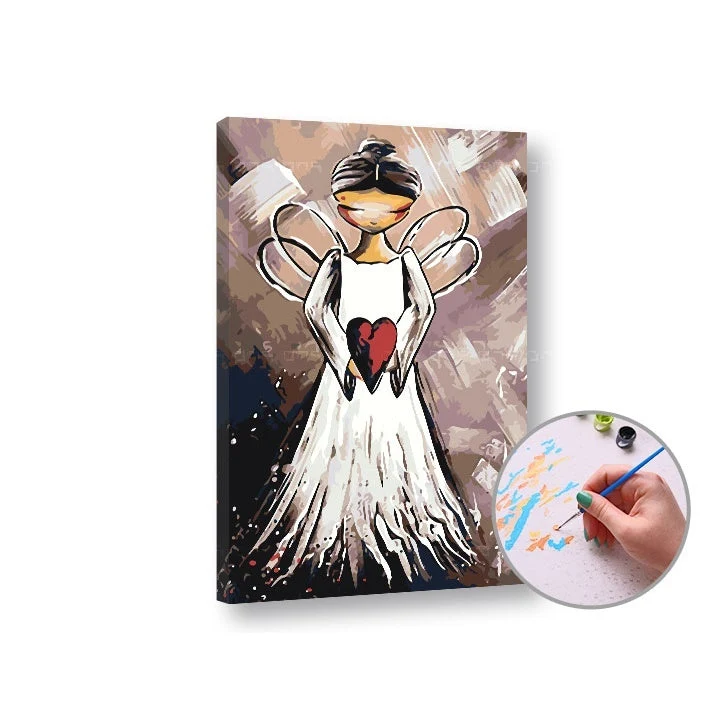 Paint by Numbers ANGEL WITH A HEART – Medium Difficulty