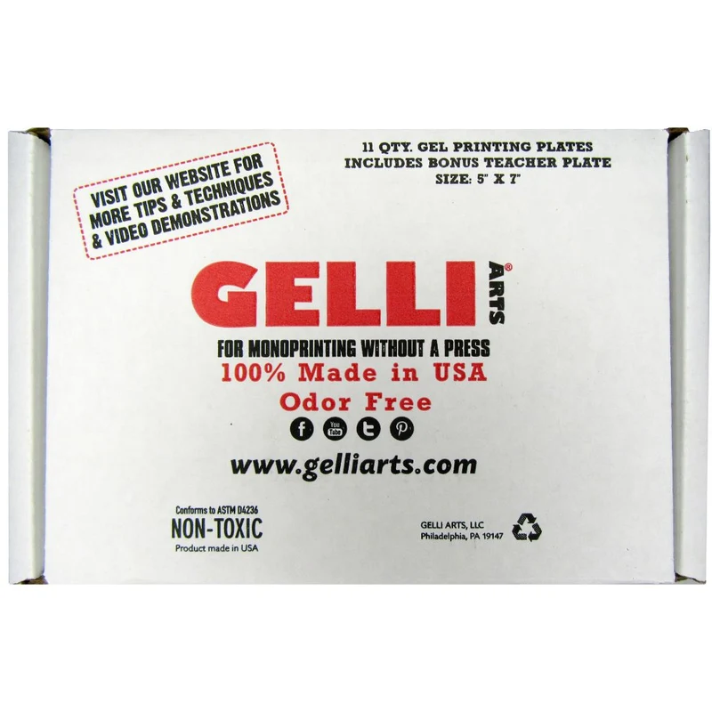 Gelli Arts - Gel Printing Plate 8" x 10" - Class Pack 11 Plates