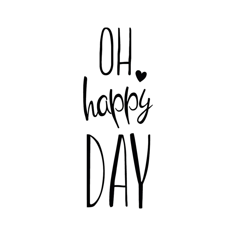 Holzstempel Oh happy Day