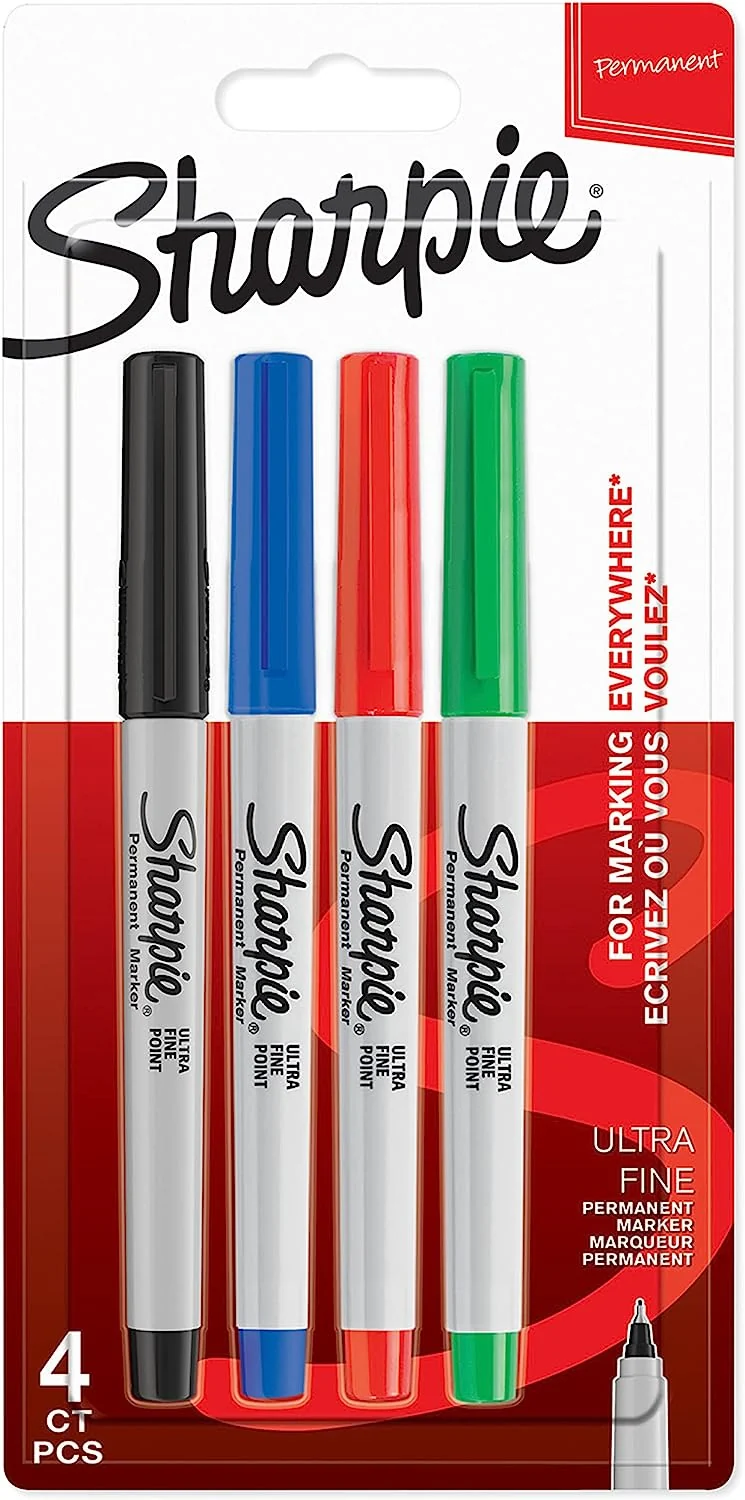 Sharpie - Permanent Marker - 4 Pack - Ultra Fine