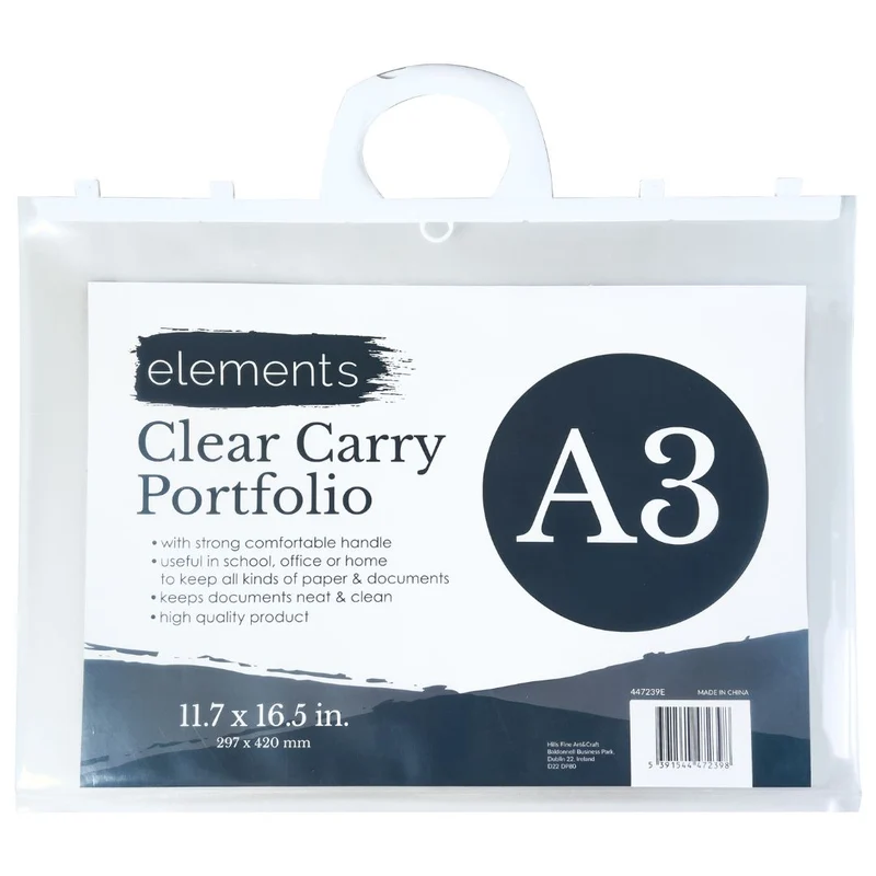 Elements Clear Carry Portfolio Project Bag A3