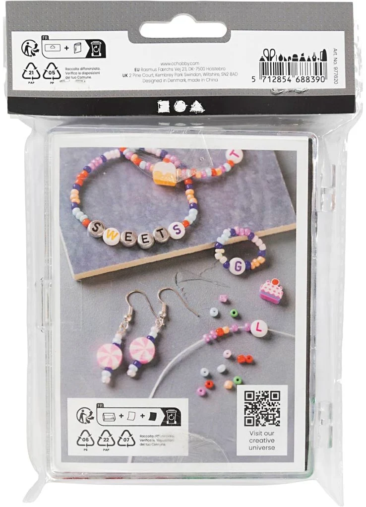 Creativ - Craft Bead Mix Jewellery Pastel Colours - Candy Mix