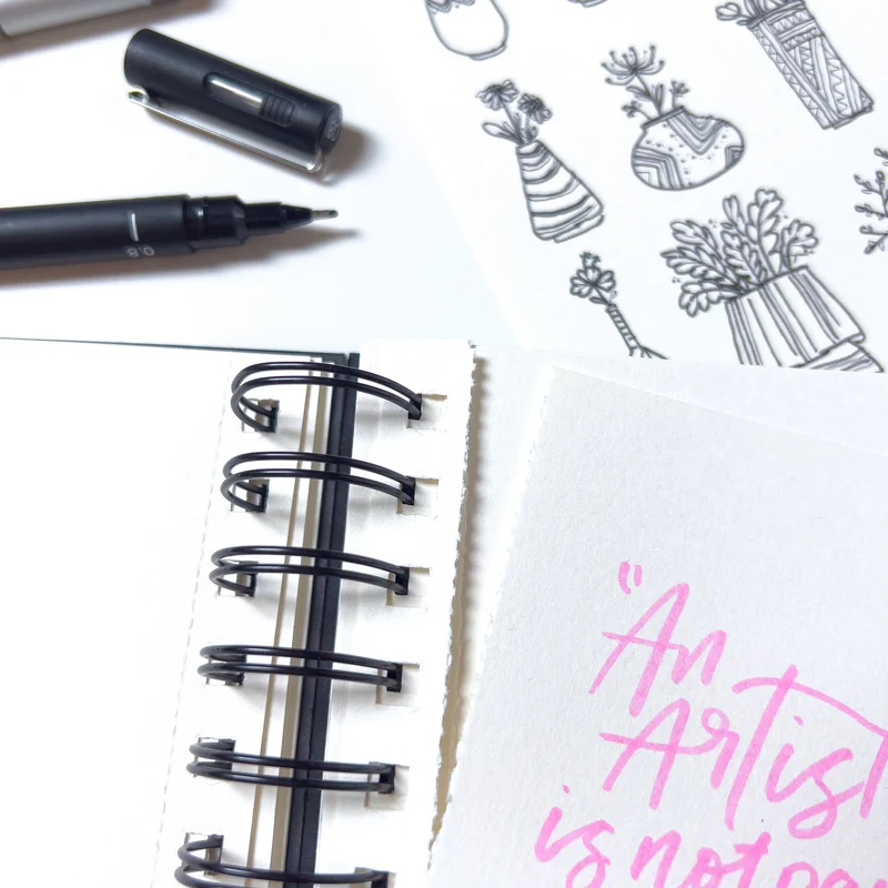 Elements - Wire-O Sketchbook - A6 - Black Cover