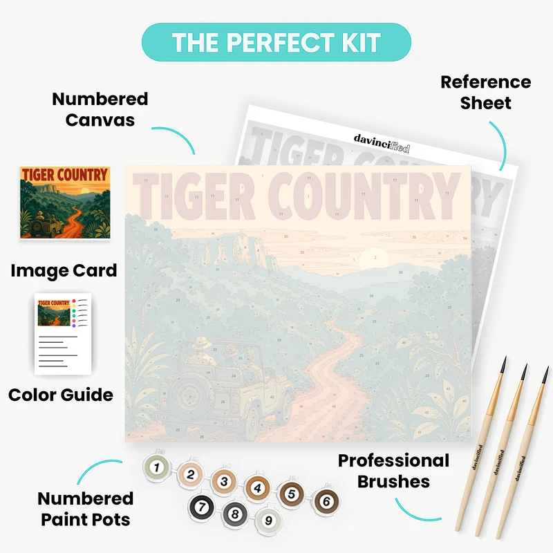 Tiger Country Trail - Paint by Numbers Kit