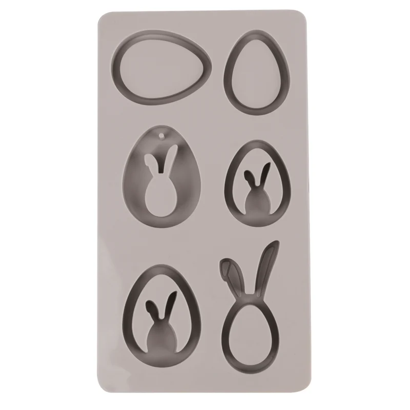 Gießform Eier + Hasen Anhänger
