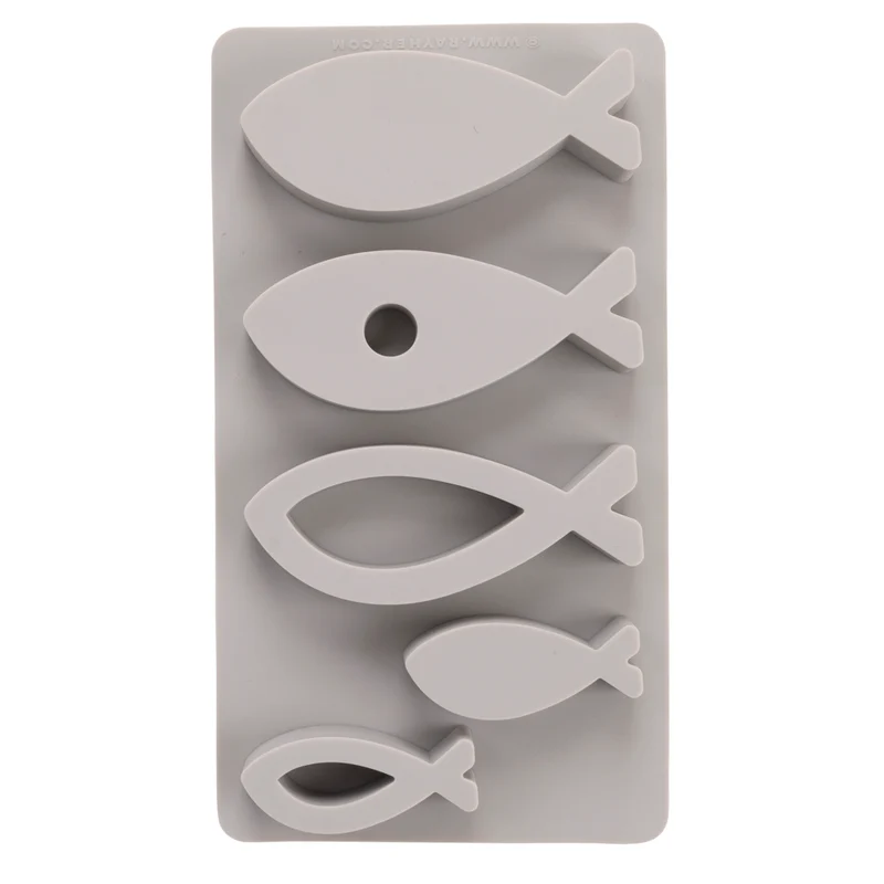 Silikongießform Fische 5 Formen