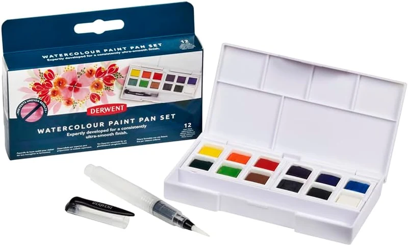 Derwent - Watercolour Paint Pan 12 Set