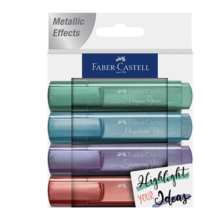 Faber-Castell Metallic Highlighters Set of 4