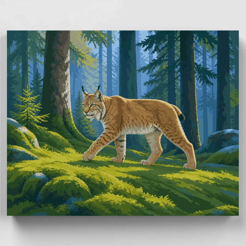 Lynx in the Mist - Paint by Numbers Kit