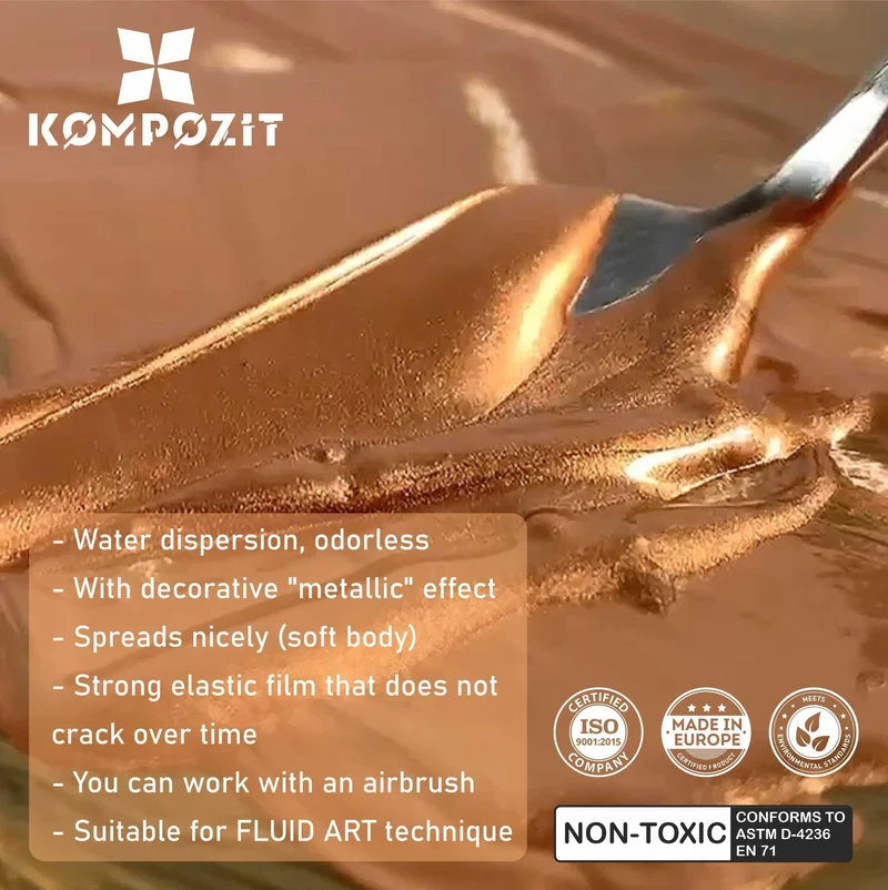 Kompozit ACRYL PRO Metallic Acrylic Paint Set, 9 x 20 ml