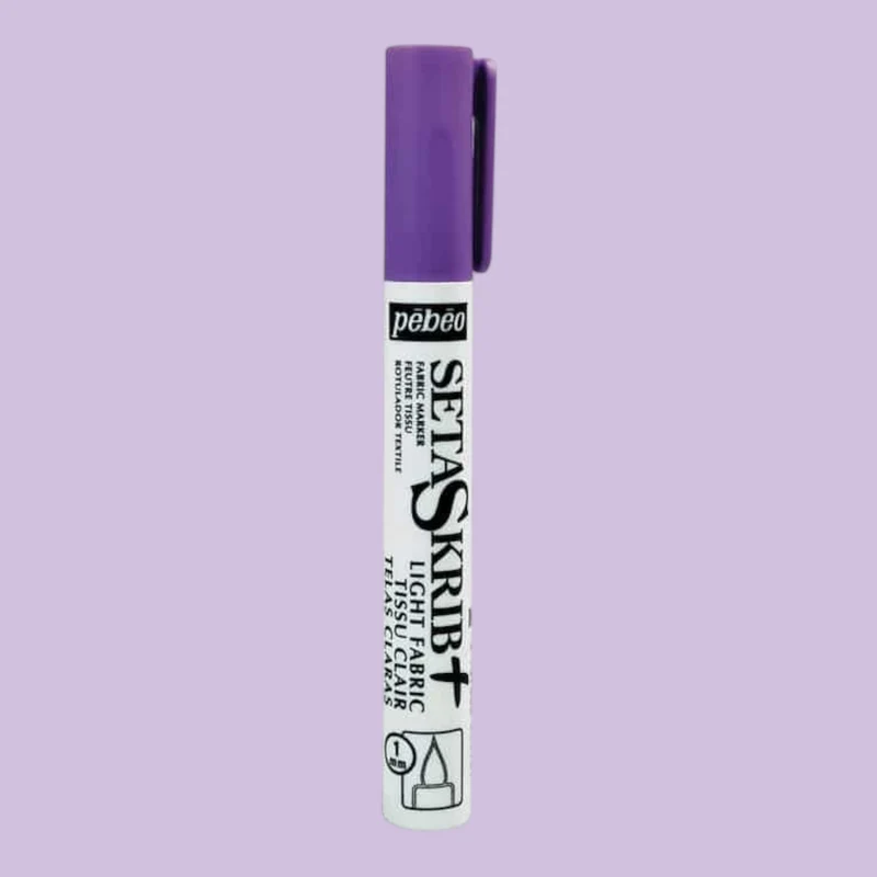 Pébéo SetaSkrib+ Stoffmalstift – Fluoreszierend Violett , für helle Stoffe