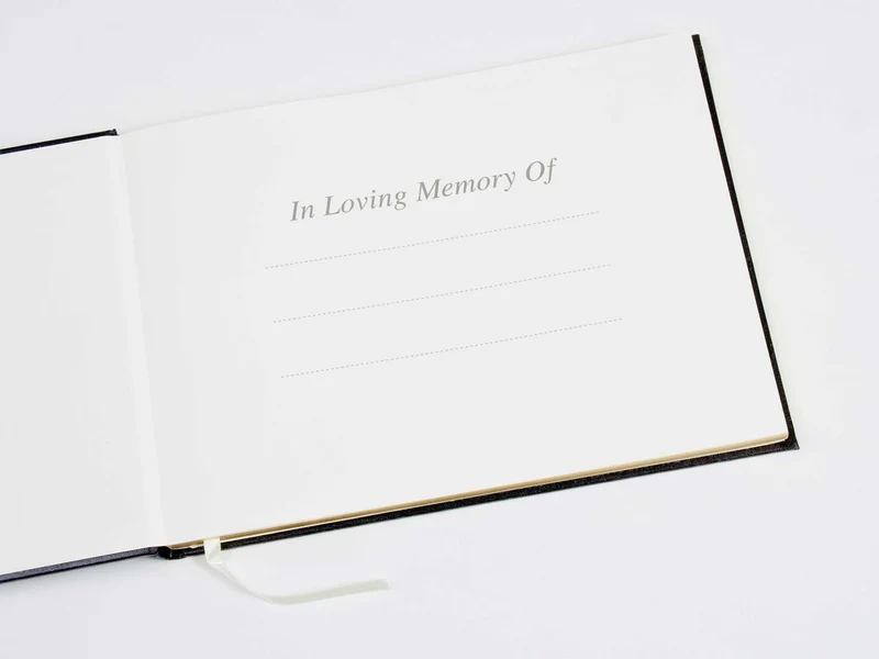 Esposti - Funeral Book of Condolence Black with Presentation Box EL45