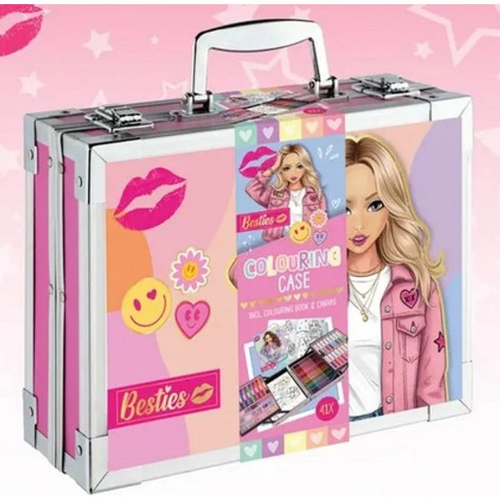 BESTIES Metal Coloring Case - Complete Art Set with Canvas