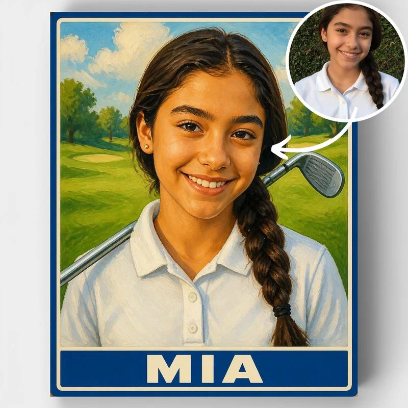 Golf Rookie Card - Custom Paint by Numbers Kit