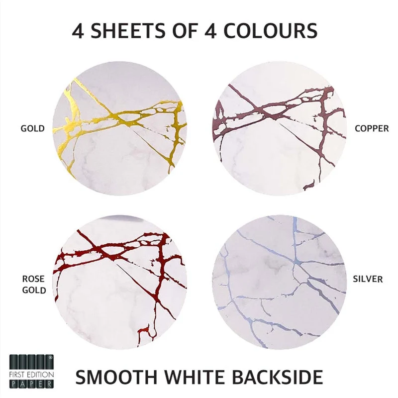 First Edition - A4 Foiled Paper Pad White 250gsm