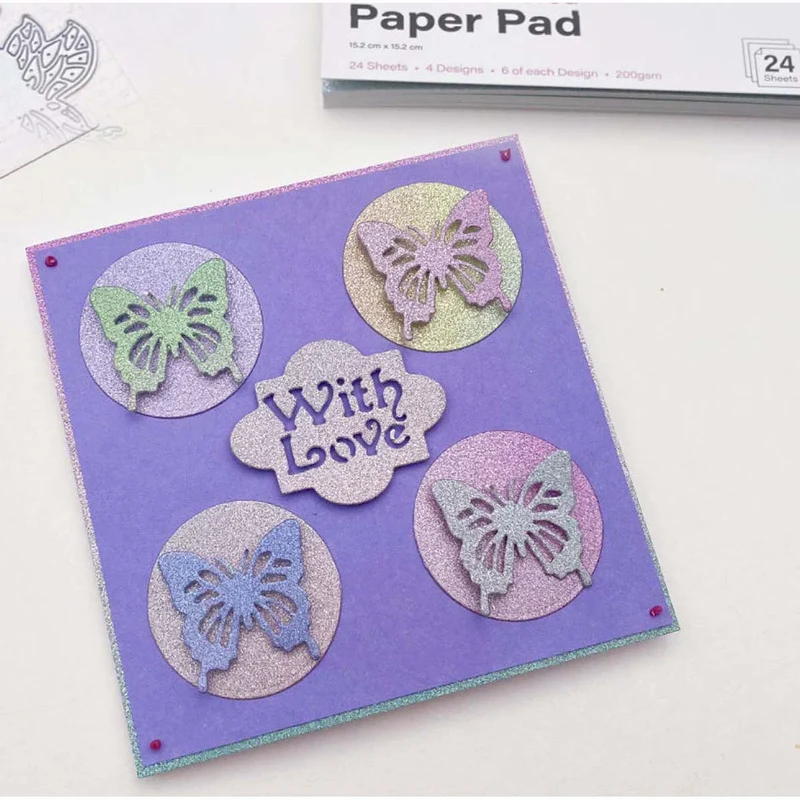 First Edition - 6in x 6in Glittered Paper Pad Pastel Ombre