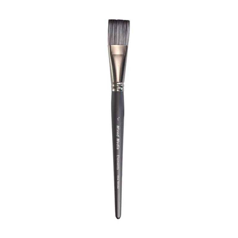 Elements - Mixed Media Synthetic - Short Handle - One Stroke 1"