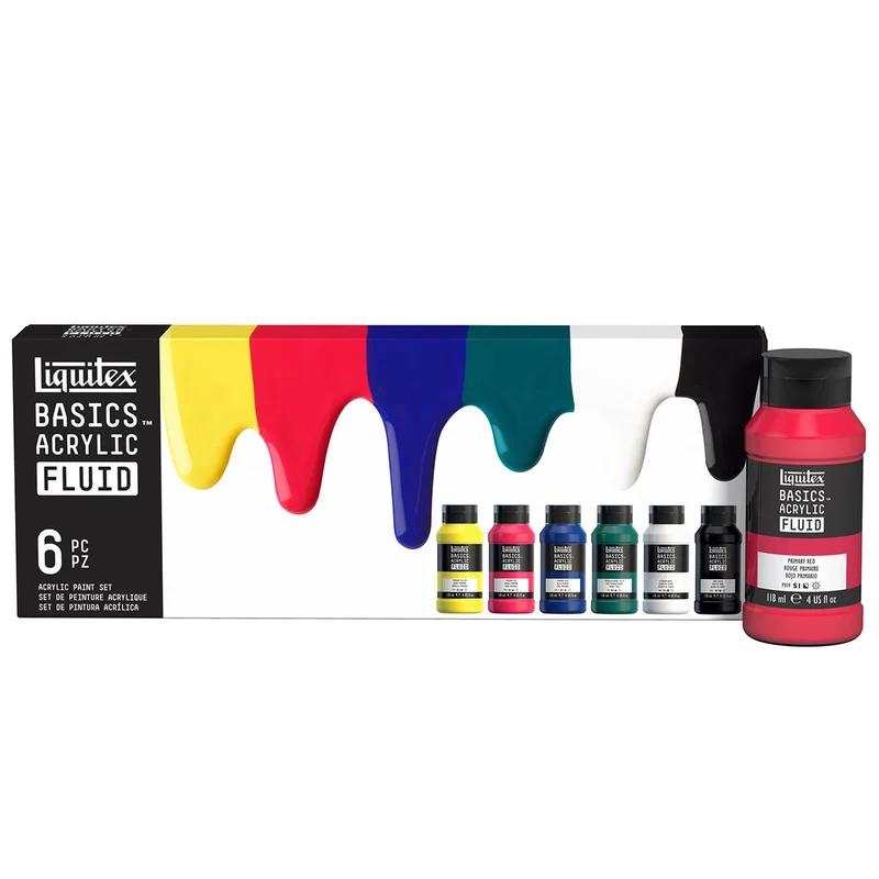Liquitex Basics Fluid Acrylic Set 6 x 118ml