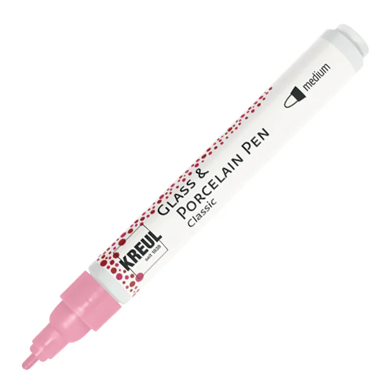 KREUL Glass & Porcelain Pen Classic medium, Rosa, 2-4 mm