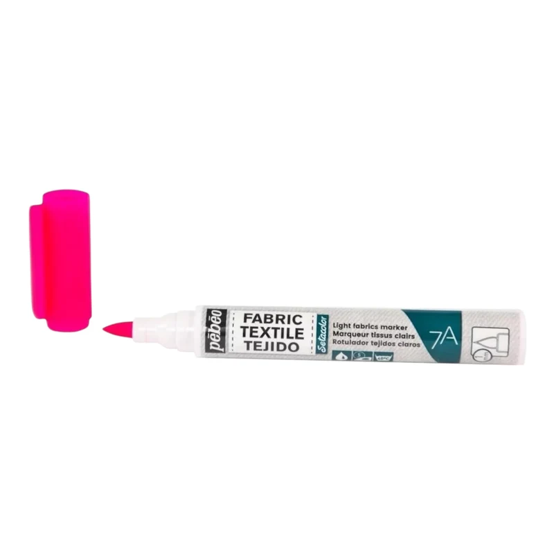 Pébéo Setacolor Stoffmarker 7A – Neonrosa, für helle Stoffe