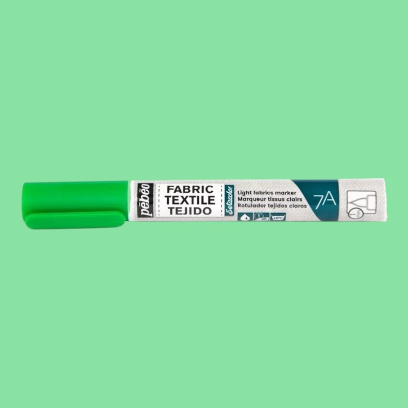 Pébéo Setacolor Stoffmarker 7A – Hellgrün, für helle Stoffe