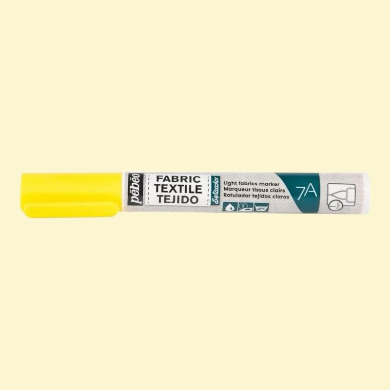Pébéo Setacolor Stoffmarker 7A – Gelb, für helle Stoffe