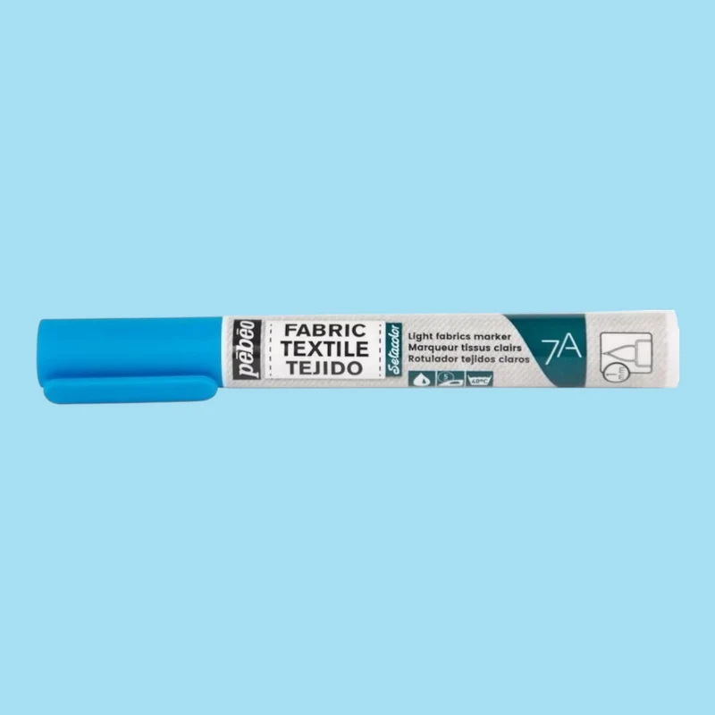 Pébéo Setacolor Stoffmarker 7A – Hellblau, für helle Stoffe