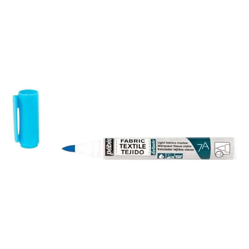 Pébéo Setacolor Stoffmarker 7A – Neonblau, für helle Stoffe