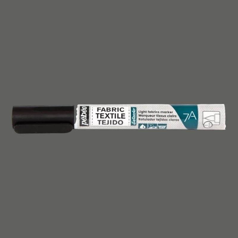 Pébéo Setacolor Stoffmarker 7A – Schwarz, für helle Stoffe