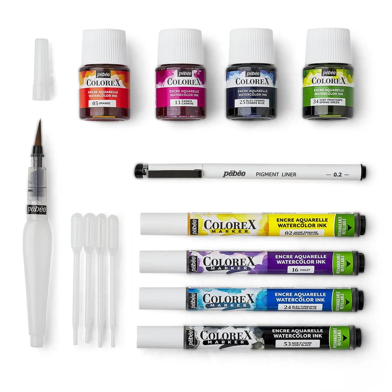 Pebeo - Inks for Design - Colorex Calligraphy Discovery Set