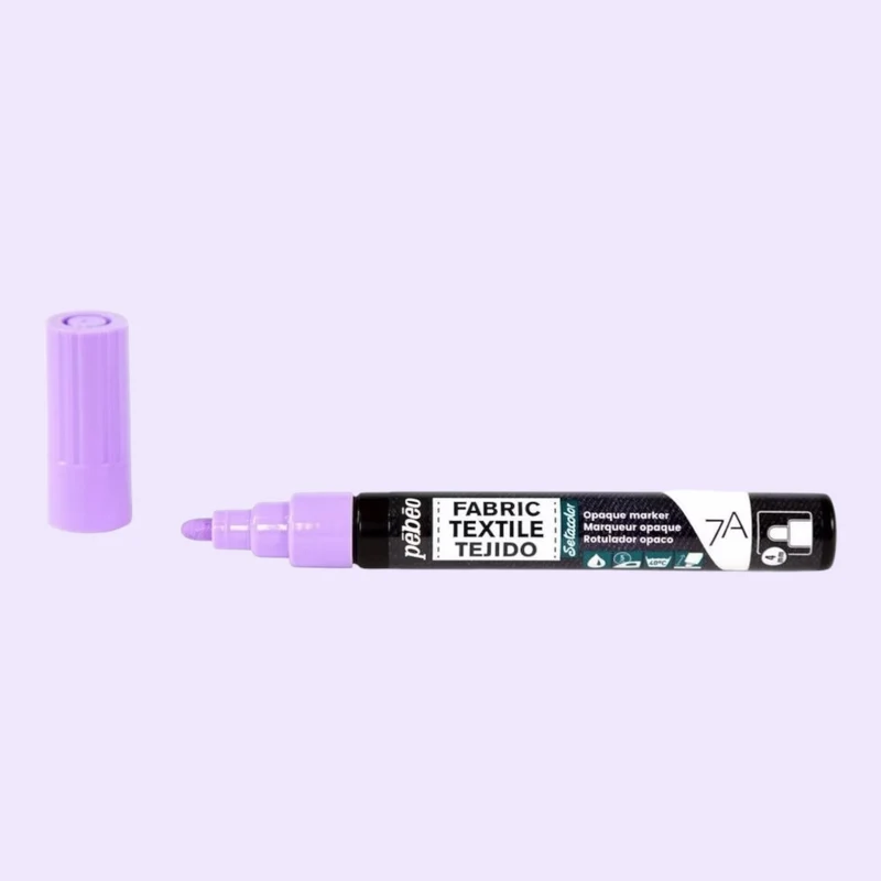 Pébéo Textil 7A Marker Opak – 4 mm Rundspitze , Pastellviolett
