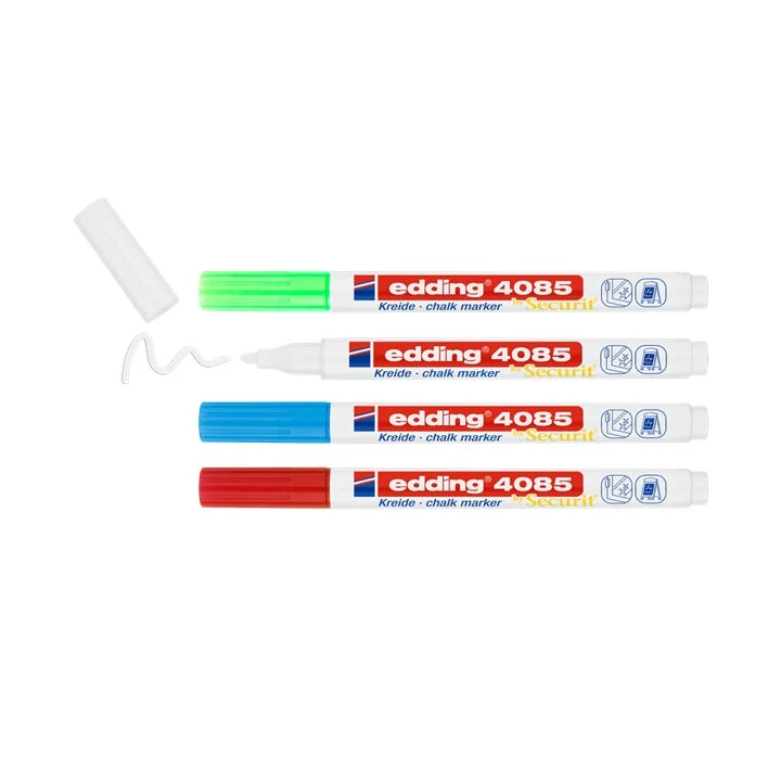 Edding 4085 Chalk Marker Set, Basic Shades