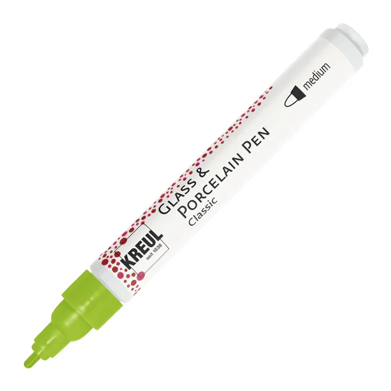 KREUL Glass & Porcelain Pen Classic medium, Reseda, 2-4 mm