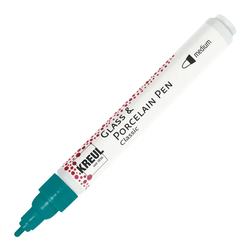 KREUL Glass & Porcelain Pen Classic medium, Türkis, 2-4 mm