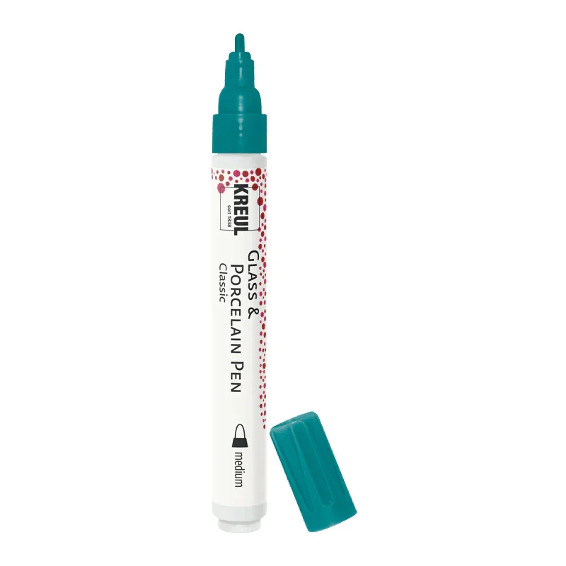 KREUL Glass & Porcelain Pen Classic medium, Türkis, 2-4 mm