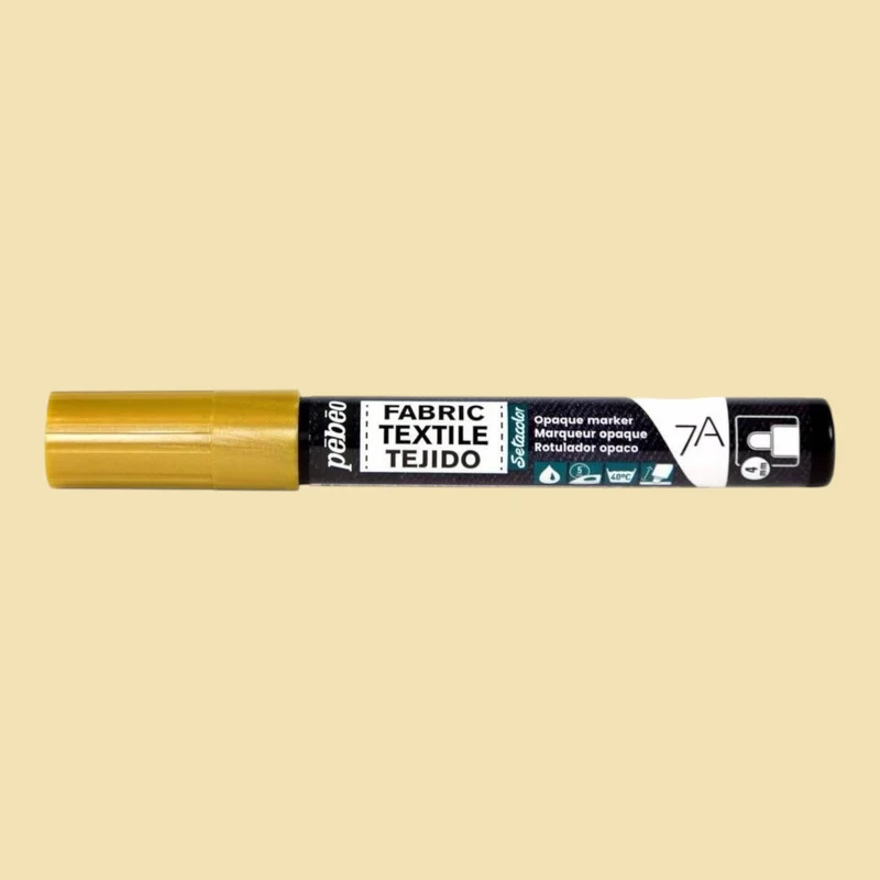 Pébéo Textil 7A Marker Opak – 4 mm Rundspitze , Gold