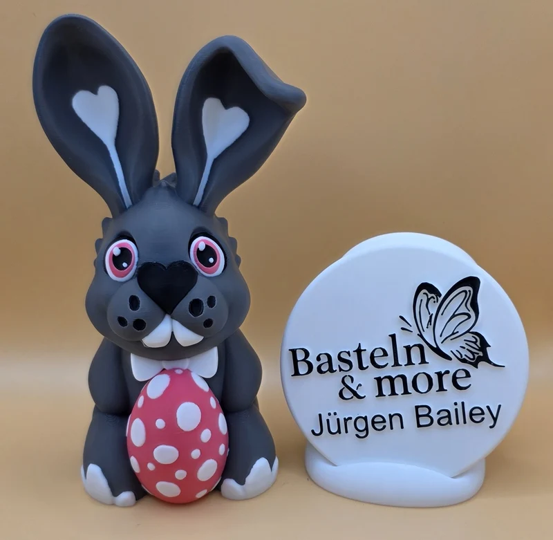 Osterdeko "Osterhase mit Ei" ca. 9x20x10 cm