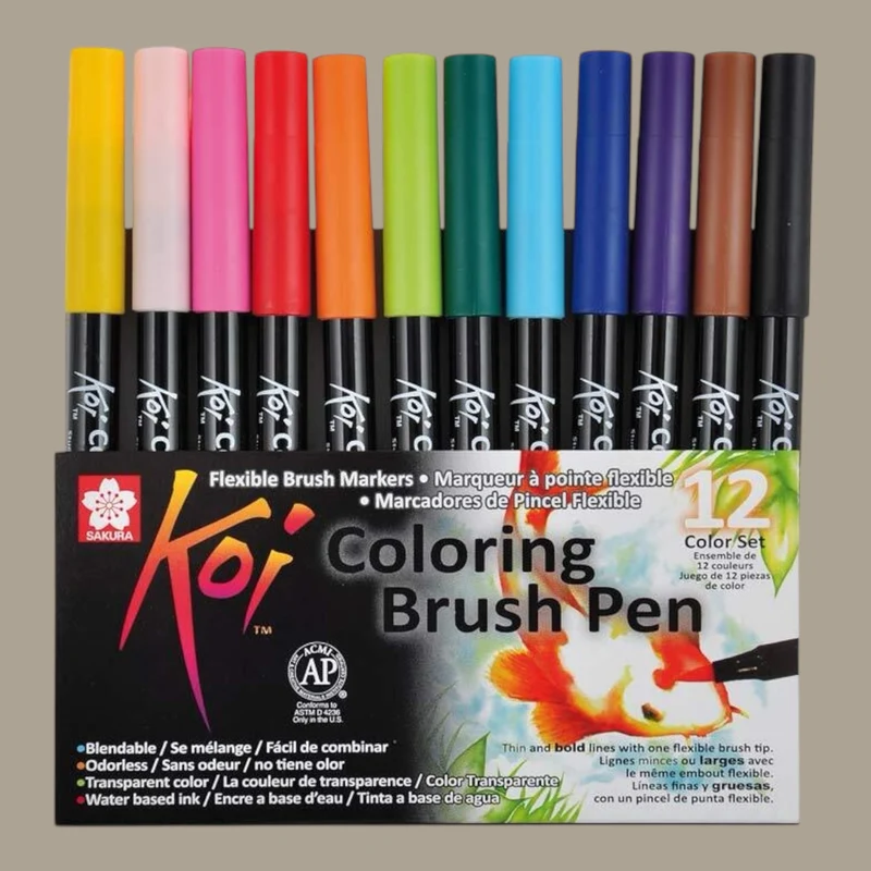 Sakura Koi Coloring Brush Pen Set, 12 Farben