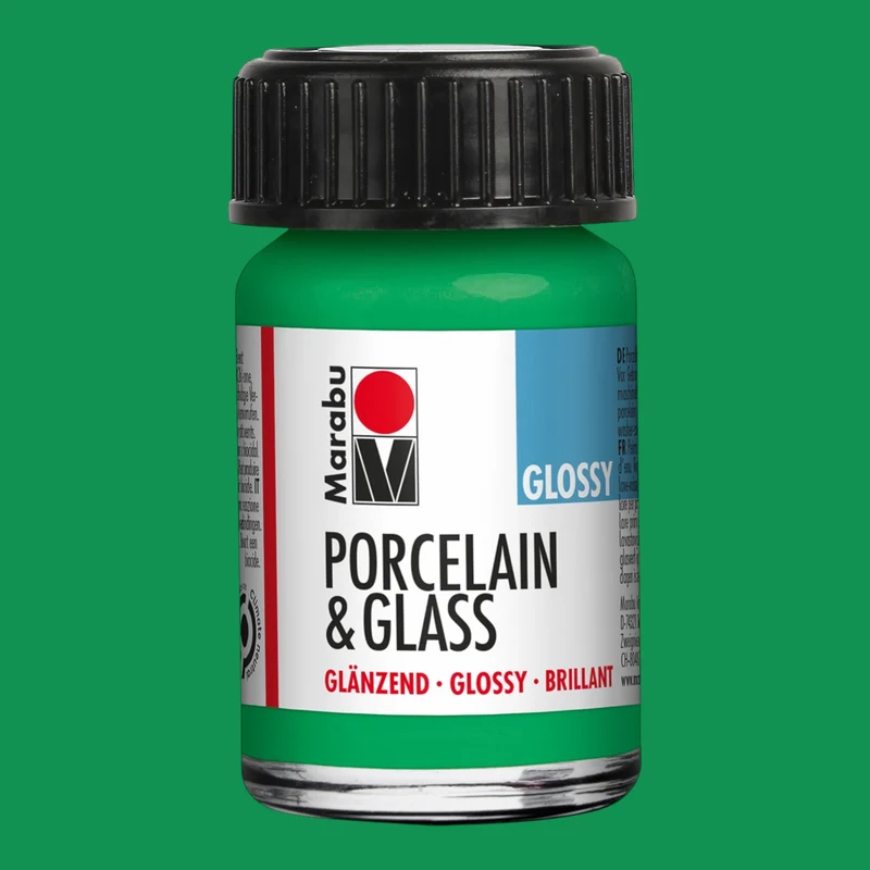 Marabu Transparent Glas- und Porzellanfarbe, Apfel 158, 15 ml