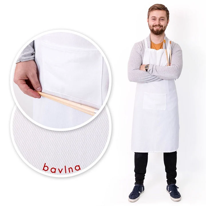 Cotton Apron - White