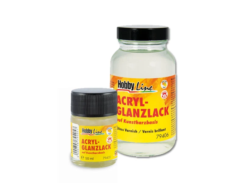 Hobby Line Gloss Acrylic Varnish, 50 / 250 ml, Synthetic Resin-Based