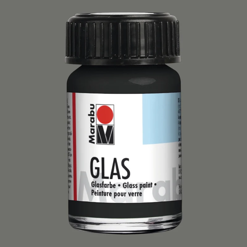 Marabu Transparent Glasfarbe, Schwarz 073 , 15 ml