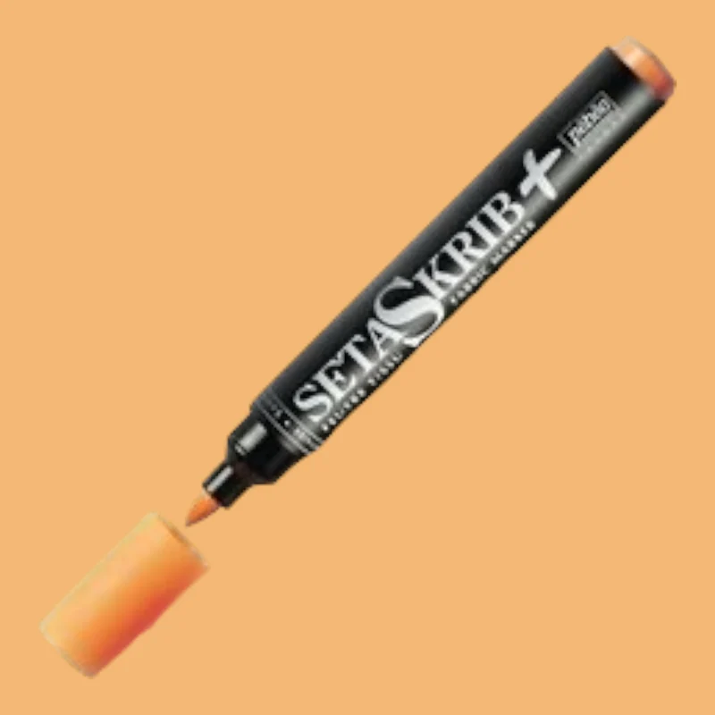 Pébéo SetaSkrib+ Stoffmalstift – Orange für dunkle Stoffe
