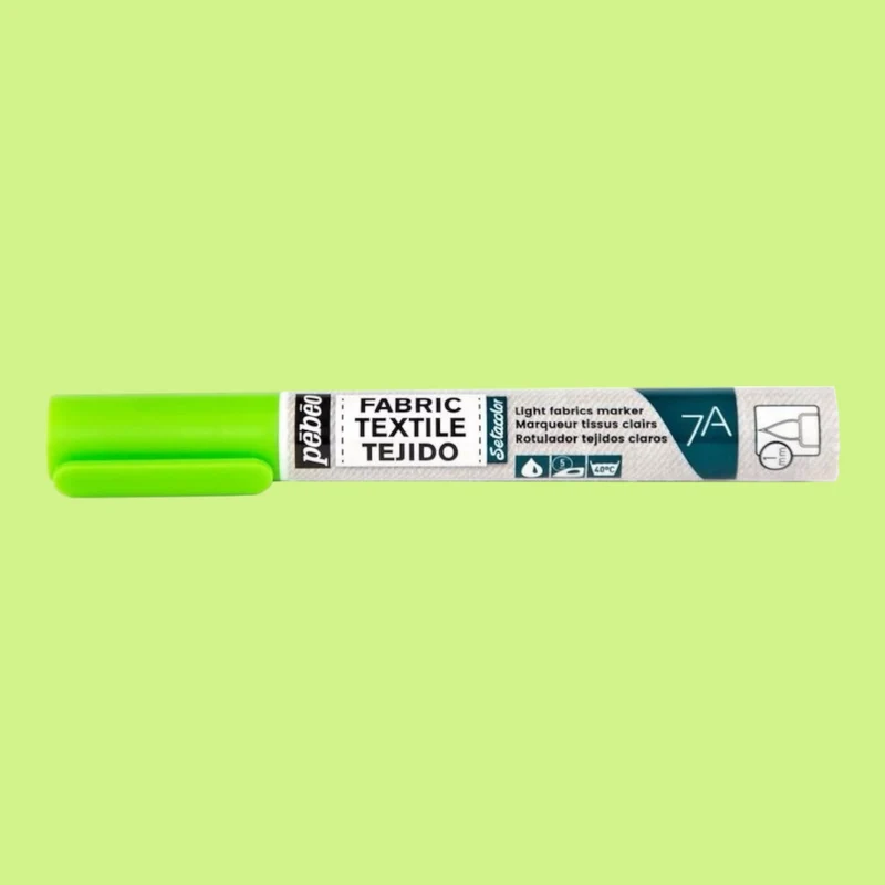 Pébéo Setacolor Stoffmarker 7A – Neongrün, für helle Stoffe